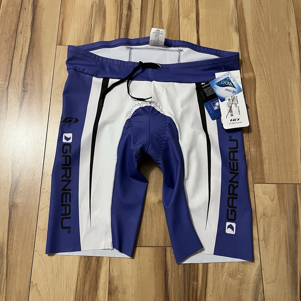 NWT Women's Louis Garneau Padded Liner Cycling Shorts Sz XL Purple Biking 9"